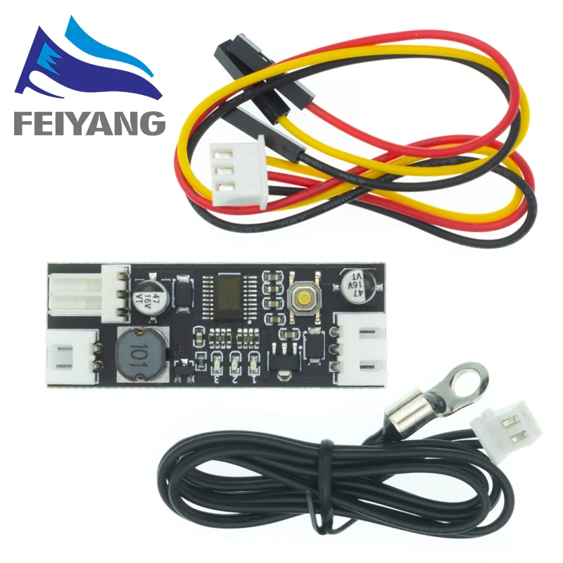 Single 12V 0.8A DC PWM 2-3 Wire Fan Temperature Control Speed Controller Chassis Computer Noise Reduction Module NTC B 50K 3950