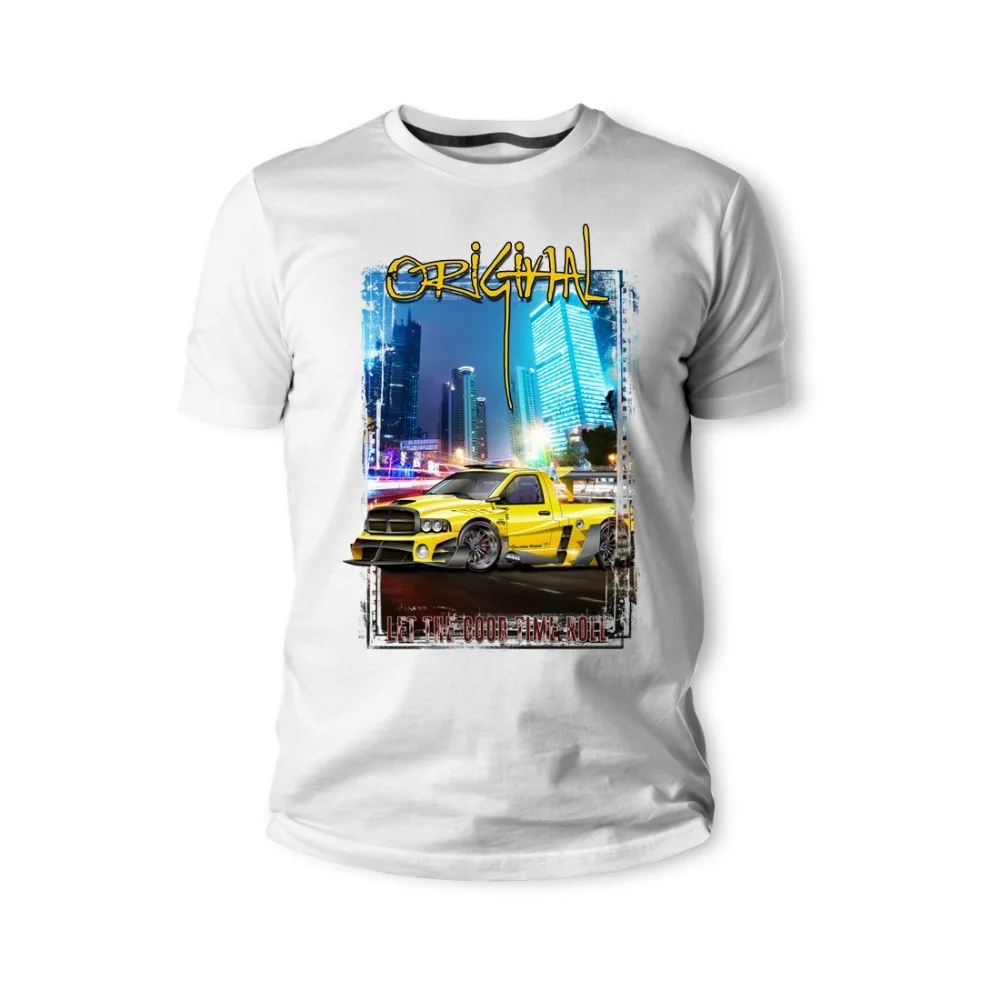Футболка Modcar 2Slow Gelb Auto Youngtimer Oldtimer Herren новая летняя Стильная хлопковая с круглым