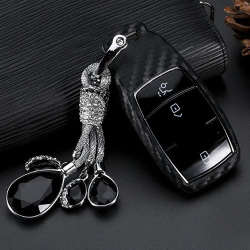 Карбоновый силиконовый чехол для ключей от машины Mercedes Benz 2017 E Class W213 защитный