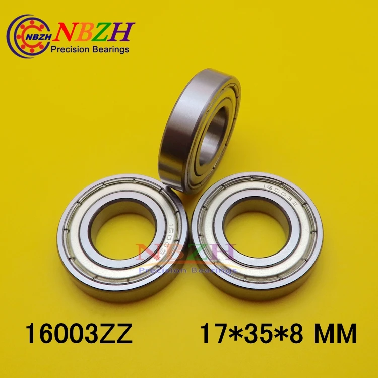 NBZH Bearing1pcs Double Shielded Deep Groove Ball Bearings 16003 16003-2RS 16003ZZ 17*35*8 Mm