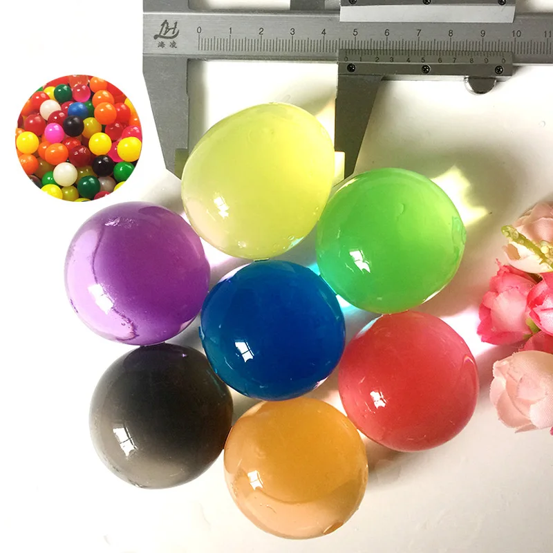 

30pcs/lot 30-50mm Big Crystal Soil Mud Hydrogel Gel Kids Toy Water Beads Growing Up Water Balls Wedding Home Flower Decoration
