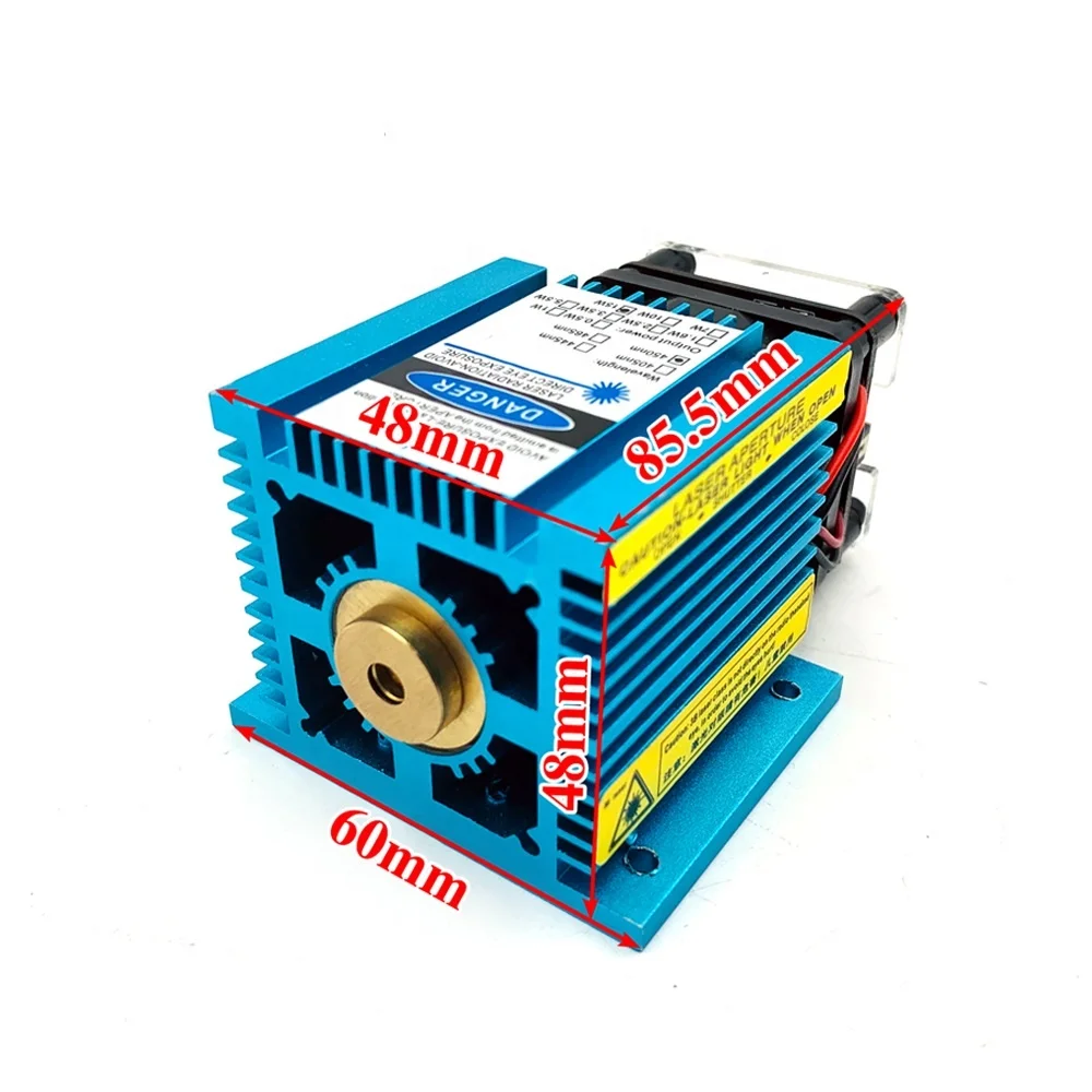 

15W 450nm fixed focus laser module and 15000mw DIY bule head