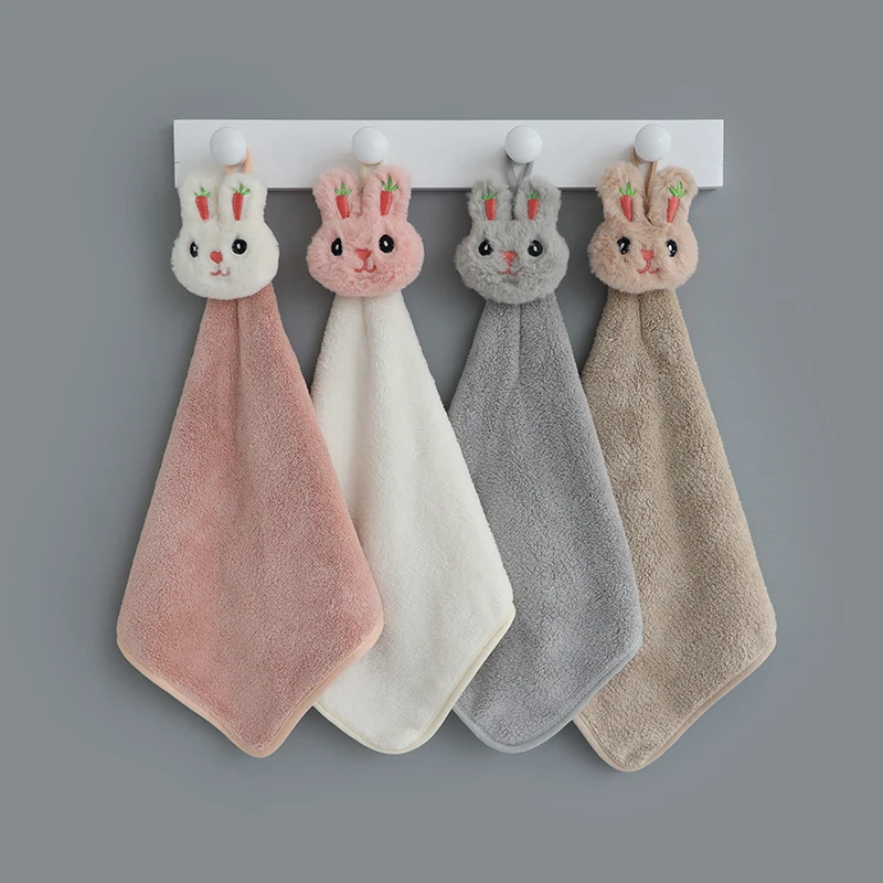 Утолщенное полотенце с милым мультяшным Кроликом Кухонное подвесное из