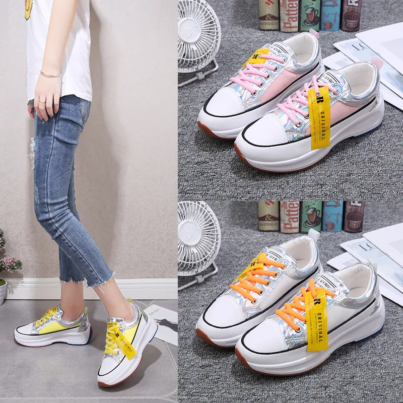 

Athletic Shoes Summer Breathable Shoe 2019 New Style Light Running Versatile Platform Thick Bottomed Anti-slip Casual Shoes