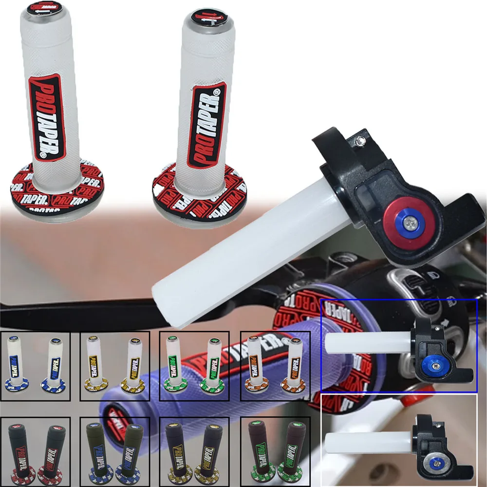 Handle Grip Motorcycle with 1/4 Quick Turn Throttle Dirt Pit Bike