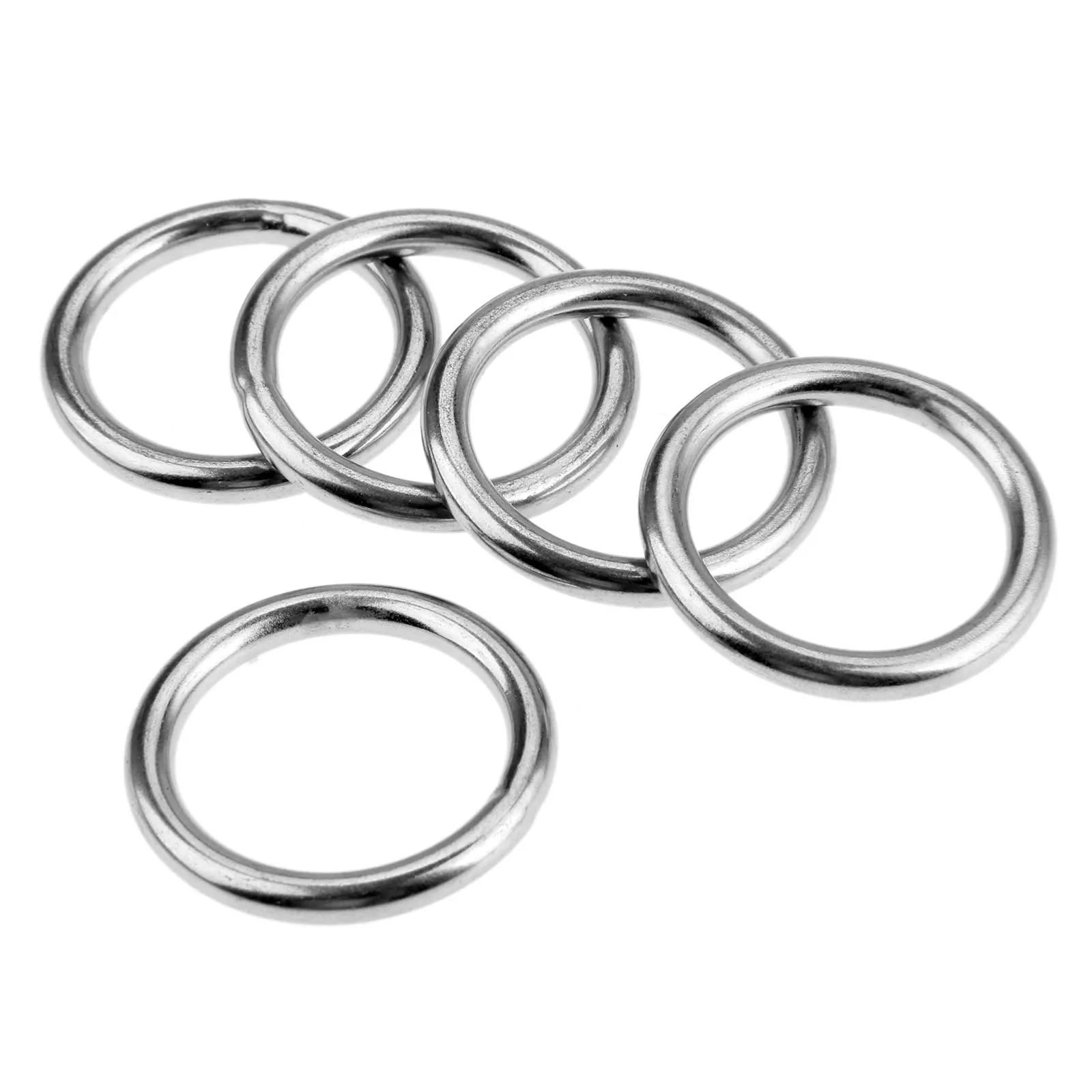 5 x 30 mm 5 шт. 20-60 мм Диаметр. Не ржавеет морской класс 316 нержавеющая сталь уплотнительное кольцо Дайвинг гамак Йога Висячие круглые кольца лодки Аксессуары - Цвет: 5 x 30 mm