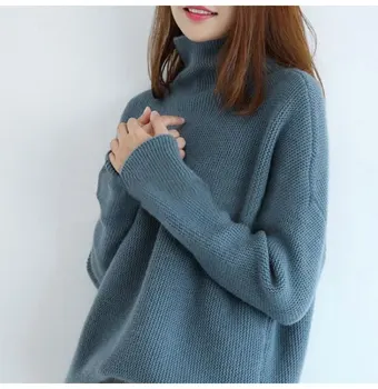 

Women's Cashmere Turtleneck Neck Sweater Long Sleeve S-2XL Coat Tops Female Sweaters Warm D99
