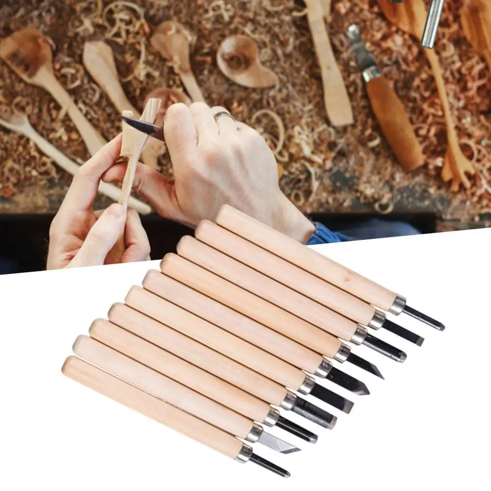 10Pcs Engraving Chisels Fine Polishing Comfortable Gripping Hand Tool