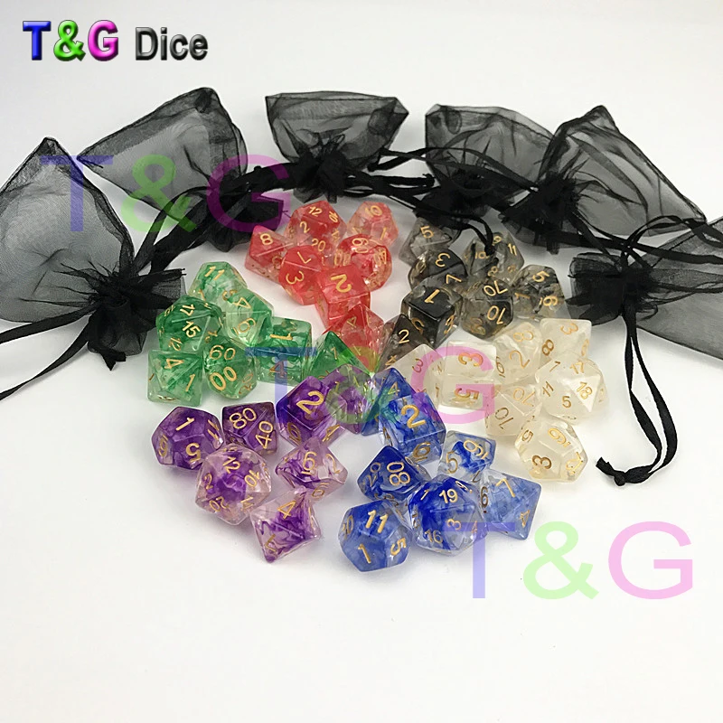 Новый Набор из 7 многогранных туманностей для игры DnD plus|dice colors|dice cableset office |