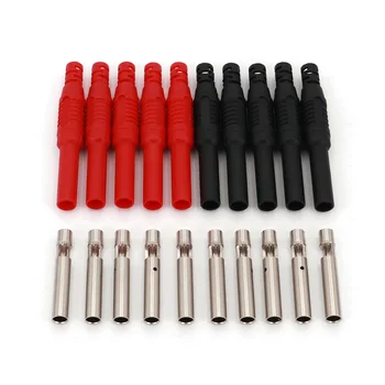 

10Pcs Brass Insulated Shrouded Safety 4mm Banana Female Jack Solder Plug Connector