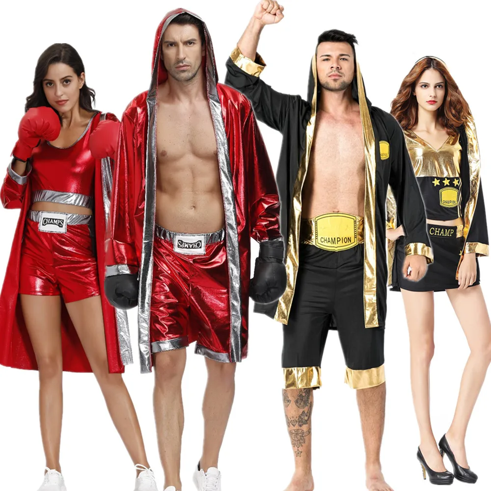 Halloween Couple Boxing Costume Adult Halloween Outfit Women Boxing