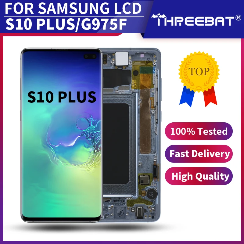 6 4 ''SUPER AMOELD LCD для SAMSUNG Galaxy S10 PLUS SM G9750 G975F дисплей сенсорный экран дигитайзер