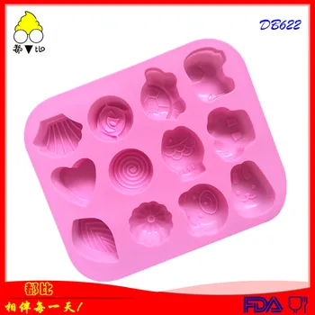 

than 12 Even Multi-Shape Animal Plant Silica Gel Jelly bu ding mo Handmade Soap Mold Recycling Fragrance