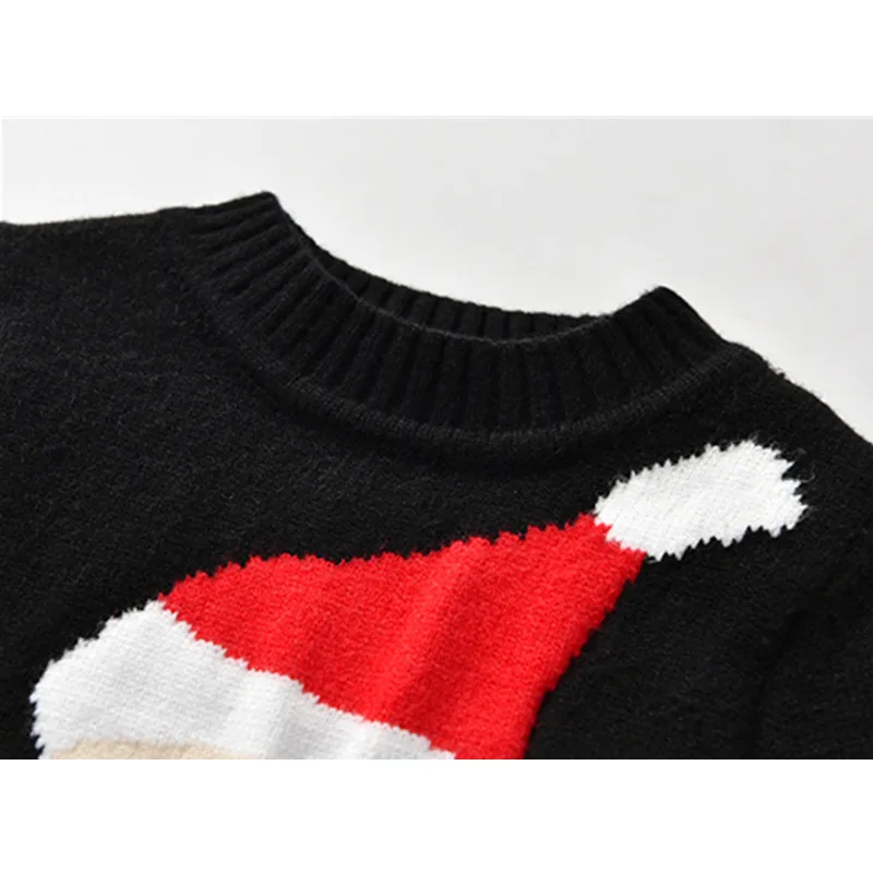 Bunvel/сезон осень-зима; одинаковые комплекты для семьи; свитер с рождественским узором для мамы и дочки; Одежда для маленьких девочек; свитер