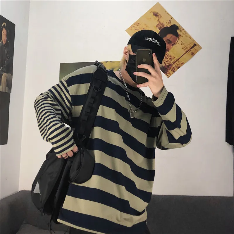 fall Original 2019 New Arrival Gingham Patchwork Men's long sleeves hip hop streetwear Creative minimalist Vogue man's T-shirt fall Original 2019 New Arrival Gingham Patchwork Men's long sleeves hip hop streetwear Creative minimalist Vogue man's T-shirt