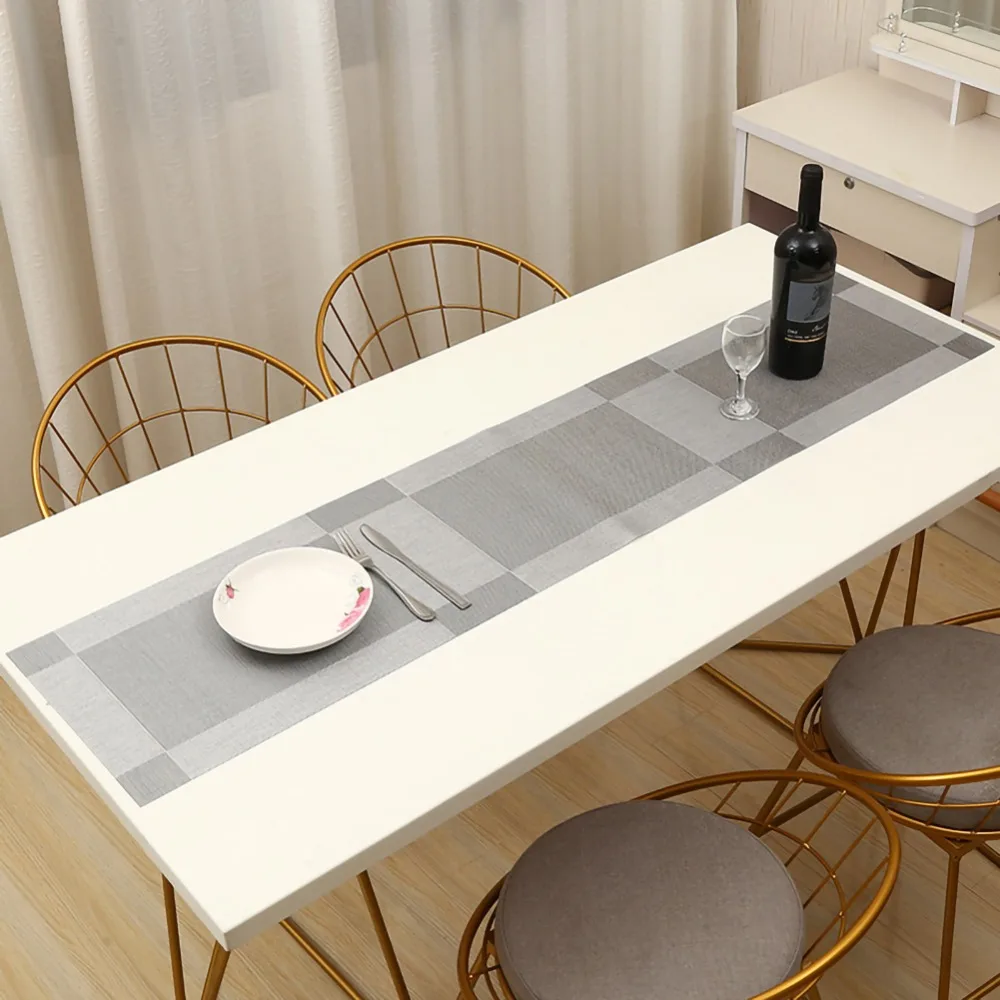 European PVC Table Runner Luxury Long Tablecloth Easy To Clean And Quick-drying Breathable Table Mat Coffee Table Flag
