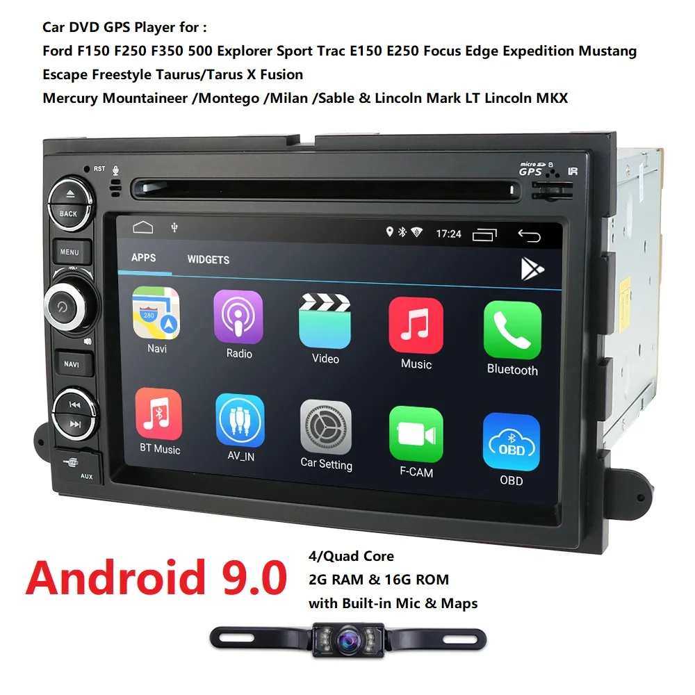 2 Din DSP Android 9,0 автомобильный dvd-плеер радио gps для Ford F150 F-150 Fusion Explorer F500 F350 Edge Expedition Mustang+ камера+ карта