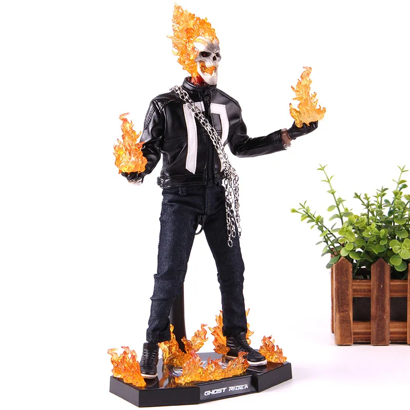 Marvel агенты щита фигура 1/6 масштаб TMS005 Ghost Rider фигурка ПВХ Коллекционная модель игрушки с светодиодный светильник