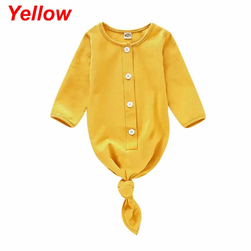 Yellow Комбинезон для маленьких детей; пижамы для новорожденных; спальный мешок с завязками; подарки для купания; реквизит для фотосессии - Цвет: Yellow