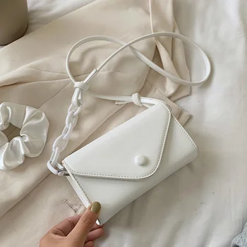 

Small PU Leather Crossbody Bags for Women New Summer Chain Female Shoulder Handbags Mini Solid Color Ladies' Travel Flap Bags
