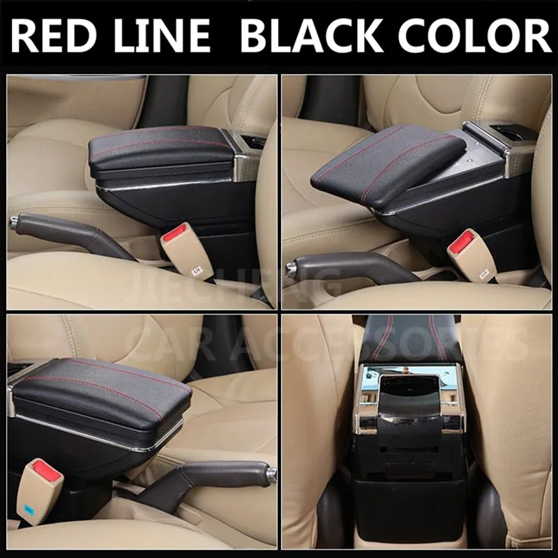 Armrest storage box car organizer seat gap case pocket content box with USB cup holder FIT FOR OLD POLO 2004- armrest box