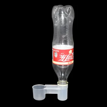 Plastic Pet Bird Drinker Feeder Water Bottle Cup Cat Chicken Pigeon Parrot Hamster Double Nozzle Water Guide For Family Garden