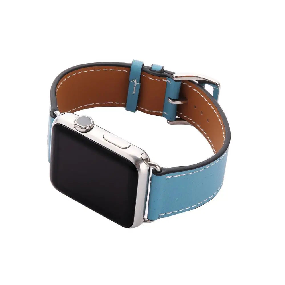 Новое поступление, кожаный ремешок для apple watch 5, 4, 42 мм, 44 мм, ремешок, один тур, наручные часы, браслет для iwatchband 3, 2, 1, 38 мм, 40 мм