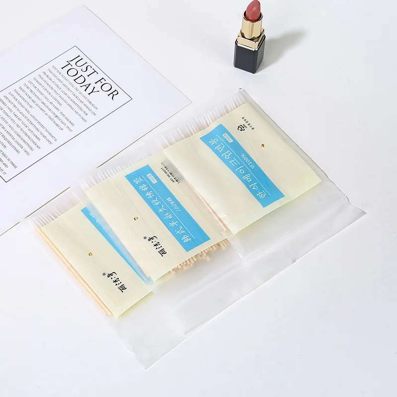 

Long Beak Munsu Pointed-Toe Korean Semi-permanent Pigment Eyeliner Dust-Free Purification Wooden Rod Single-head Cotton Swab
