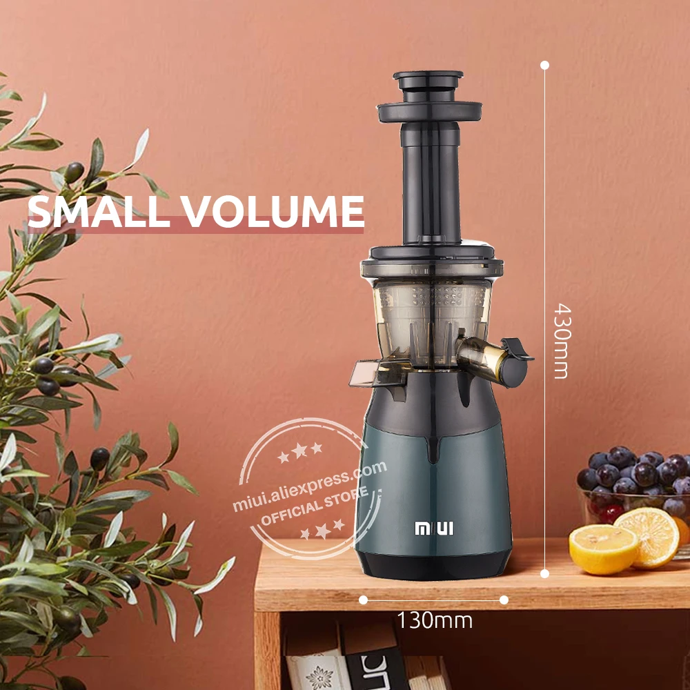 MIUI Mini Slow Juicer Screw Cold Press Extractor Patented Filter Free Technology 2021 Electric Fruit & Vegetable Juicer Machine