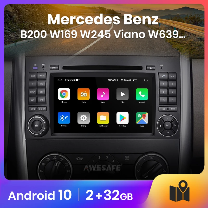 Awesafe Px9 For Mercedes Benz B200 W169 W245 W639 Car Radio Multimedia Video Player Gps No 2din 2 Din Android 10 0 2gb 32gb Car Multimedia Player Aliexpress