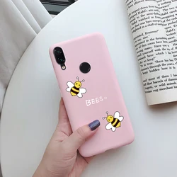 Enhanced Silicone Shockproof Phone Case - Durable Protective Back Bumper Cover for Redmi Note 7 (Pink)