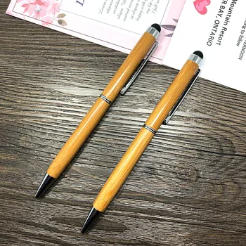 

New Bamboo Ballpoint Pen Wooden Ballpoint Pen Bamboo Capacitor Pen Wood Business Gift Pen