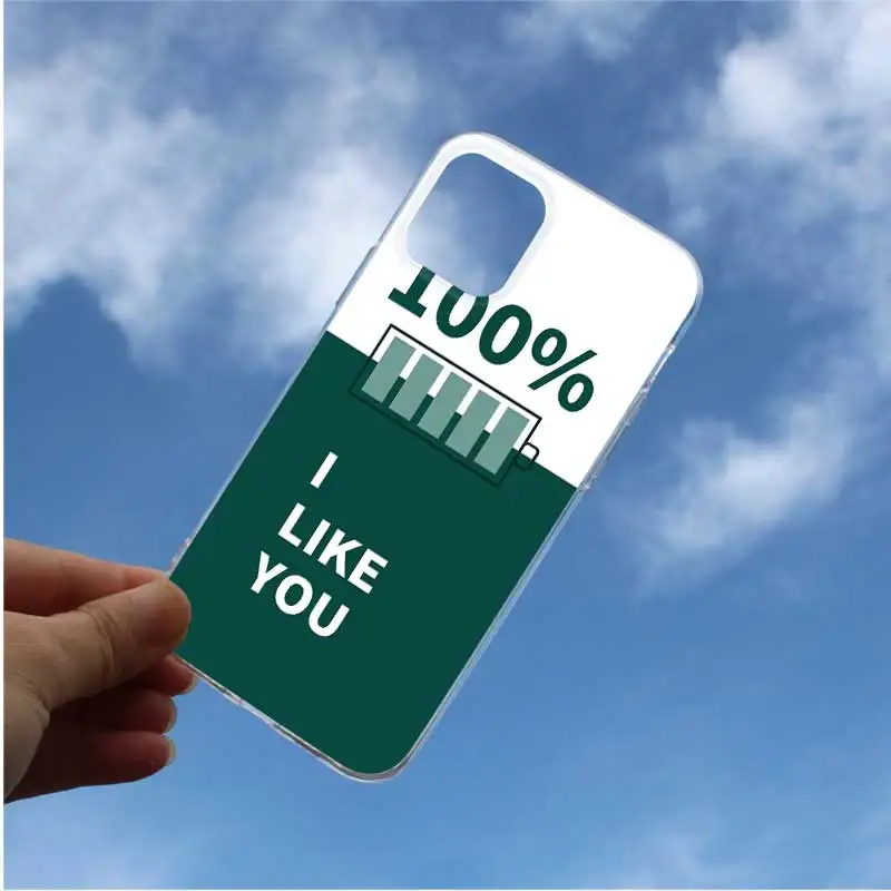 Милый чехол для телефона I LOVE YOU iPhone 11 Pro X XR XS Max 6 6s 7 8 Plus SE 2020 мягкий ТПУ простой