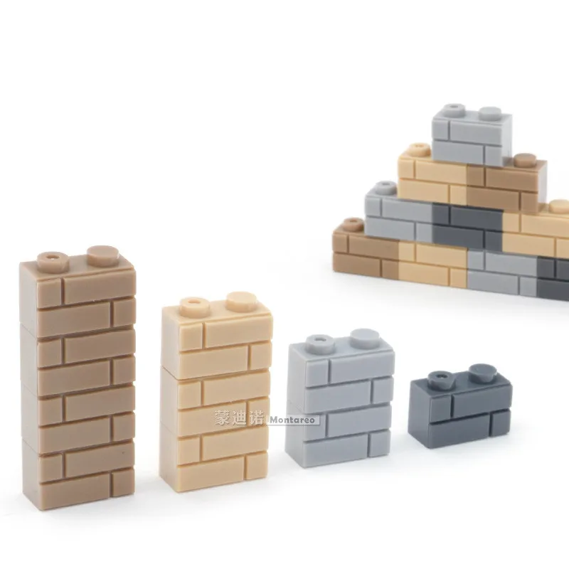 

60PCS DIY Building Blocks Wall Figures Bricks 1x2 Dots Educational Creative Toys for Children Size Compatible With Brands Toys