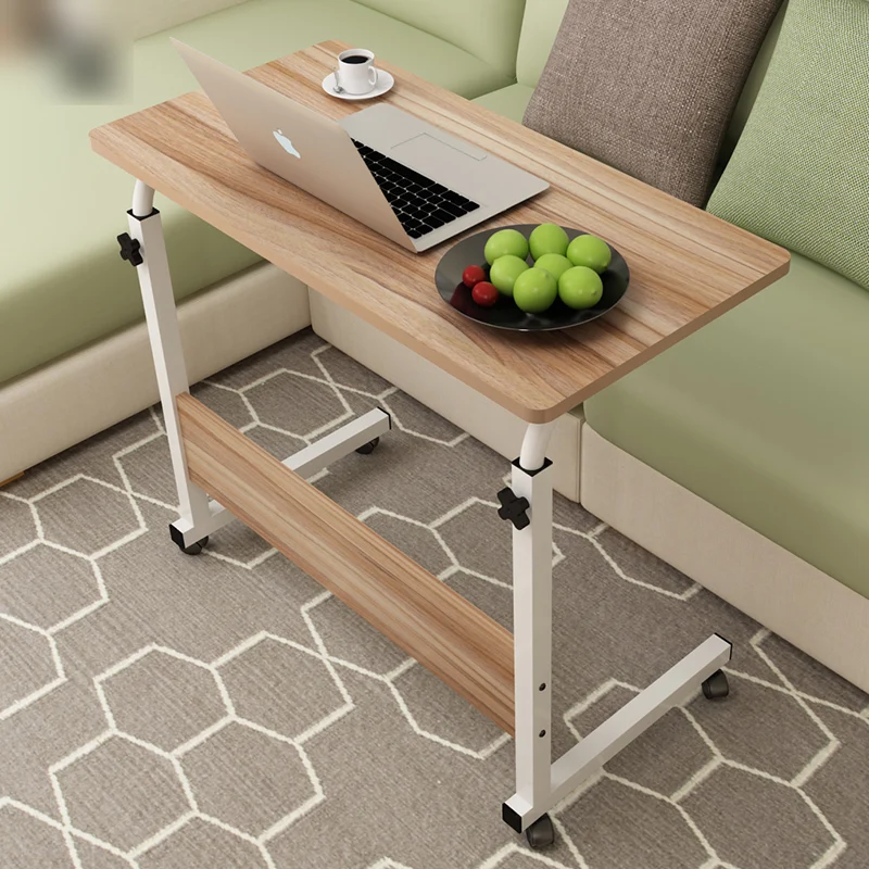 

Dormitory Removable Bed Computer Desk Bed Simple Folding Desk Lazy Bedside Table with Wheel Across The Bed Small Table