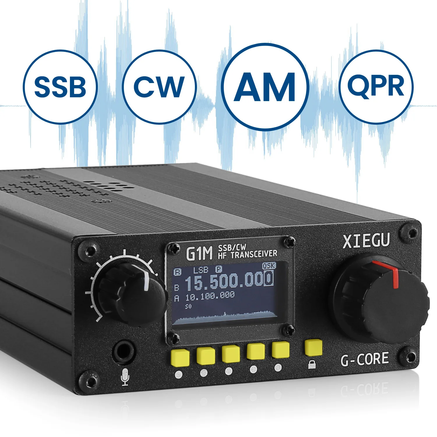 XIEGU G1M HF четырехдиапазонный портативный SDR трансивер QRP с короткой волной 5 Вт SSB CW AW