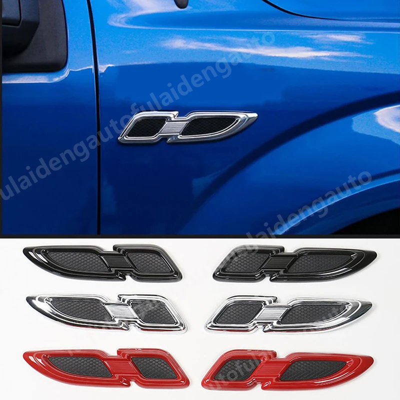 

2pcs For Ford F150 2015-2018 2019 ABS Chrome Hood Engine Air Vent Simulation Outlet Cover Trim car styling accessories