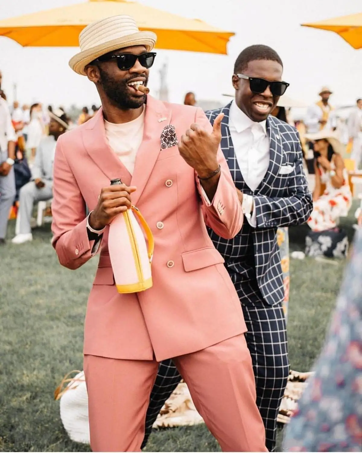 Men's Prom Suits Peaked Lapel Wedding For Men Groomsman Tuxedos Two Pieces Double Breasted Blazers Slim Fit Jacket+Pants | Мужская