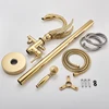 Nnekjcag Luxury Gold Swan Floor Bathtub Faucet Single Handle With Handshower Freestanding Bath Shower Mixer Tap Bathroom Crane 6