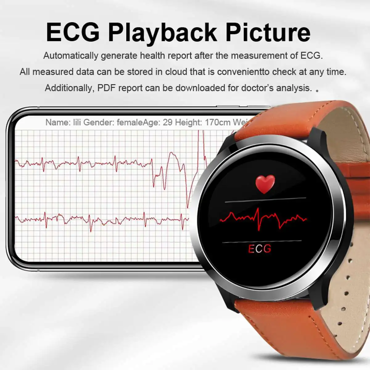 Смарт-часы ECG+ PPG с bluetooth, устройство для подавления сердечных сокращений в крови, мониторинг сердечного ритма 1,3 дюймов, цветной экран, водонепроницаемый IP68
