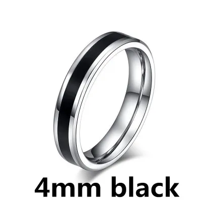 Stainless Steel Rings Classic Alliance Wedding Rings for Women Men Black & silver Colour Couple Jewelry Promise Band wedding rings couple rings finger rings jewelry rings ring jewelry