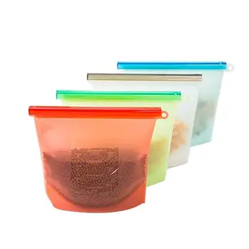 

Slide Sealing Leakproof Silicone Containers Storage Bags For Food And Drink Food Wrap Kitchen Tools Heat Resistance