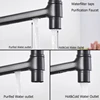 Kitchen Water Filter Faucet Kitchen faucets Dual Spout Filter faucet Mixer 360 Degree Rotation Water Purification Feature Taps ► Photo 2/6