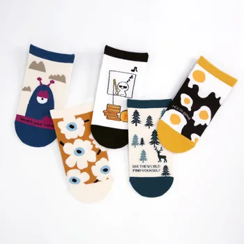 

Spring Summer Style Quality Casual Colorful Novelty Women Cotton Socks Korea Harajuku Kawaii Animal Casual Fashion Funny Socks