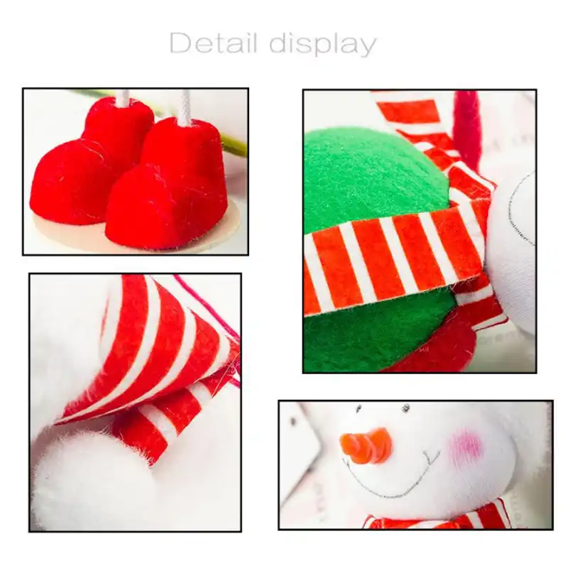 Christmas Decorations Fabric Bubble Santa Claus Doll Decoration Christmas Tree Creative Decoration Pendant