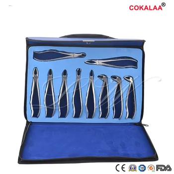 

10pcs / set Stainless Steel Dental Extracting Forceps Tooth Extraction Adult Teeth Toothdental Pliers Surgical Forceps