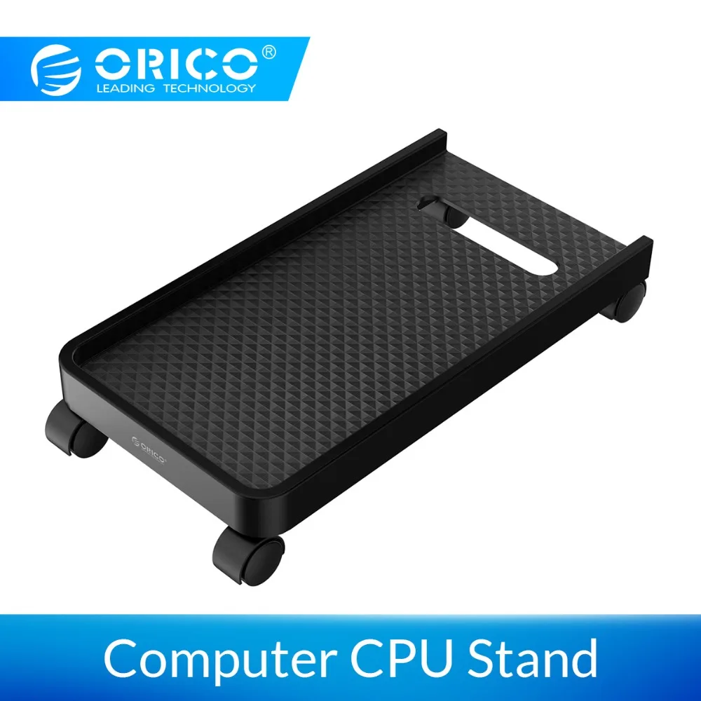 ORICO Computer CPU Stand with Wheels Stable Vertical Stand For Computer Cases PC Towers Waterproof CPU Stand Black