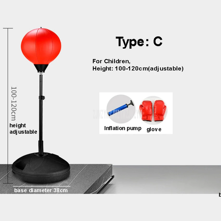 Вертикальная напольная стойка для бокса, скоростной тренировочный мяч, реакционная мишень, стальное металлическое боксерское тренировочное оборудование для фитнеса для взрослых/детей
