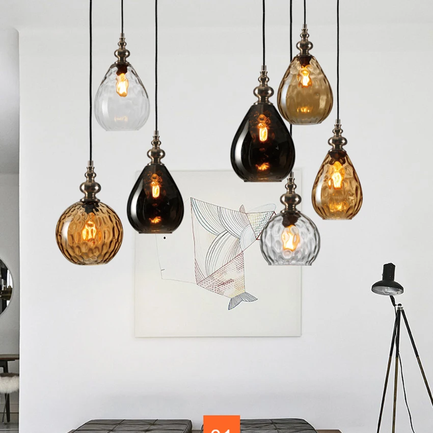 

Modern LED Glass Suspension Pendant Lamps Lighting Fixtures Nordic Living Room Cafe Lamps Restaurant Deco Hanging Lamp Luminaire
