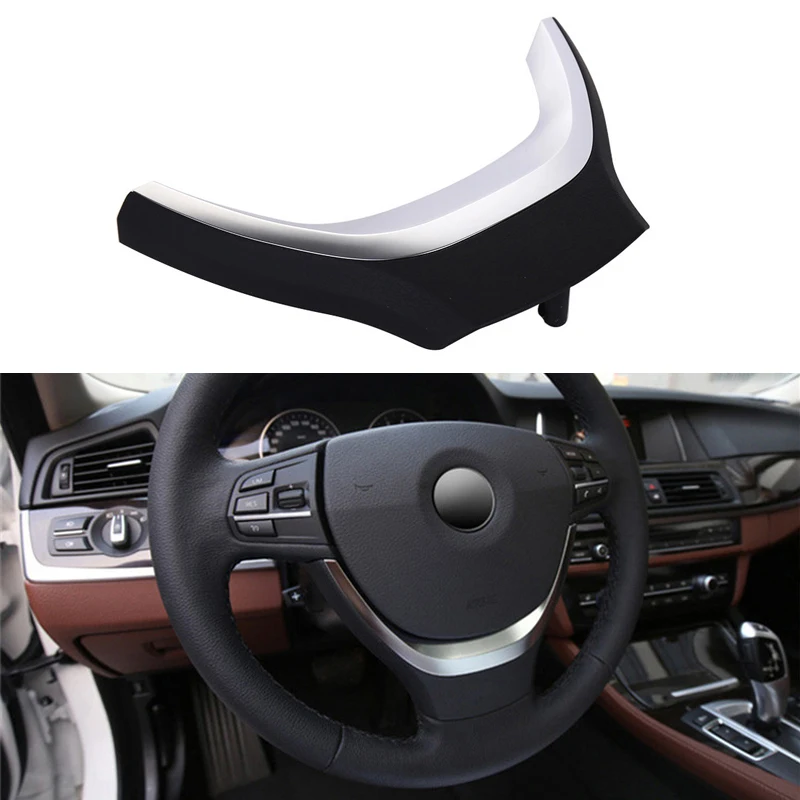 

Car Steering Wheel Decorative Sequins Central Lower Cover Trim Replacement for BMW 5 7 Series GT 520 525 2011-2014 Accessories